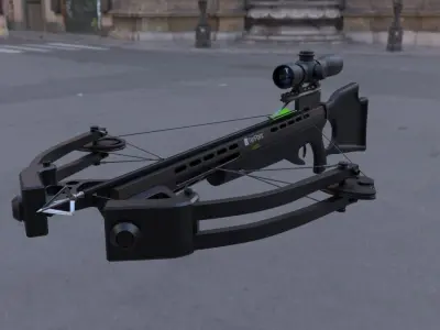 Crossbow on street 3D model