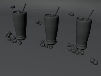 Glass juice 3D model