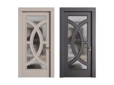 Modern entrance door 17 3D model