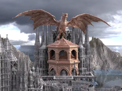 Ancient Civilization The Dragons Return Kit bash 3D models 3D model