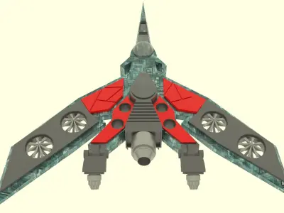 Zenit-TU Spaceship  Low-poly 3D model