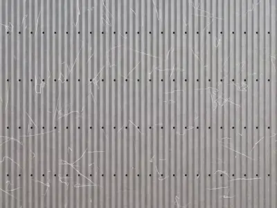 Wavy Scratches Corrugated Metal Plate PBR Seamless Texture