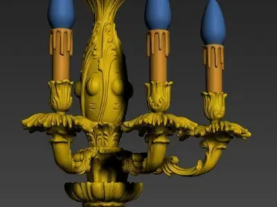 vintage wall lamp 5 3D model