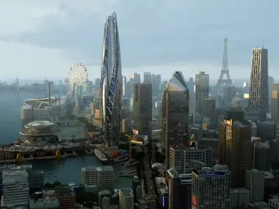 Future City 3D model buy