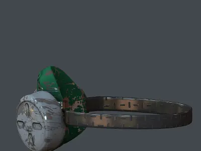 Gas mask helmet 3d model scifi Low-poly  Low-poly 3D model