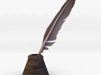 Ink feather 3D model
