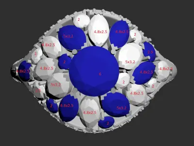 200630 Rings Cocktail K1 3D print model