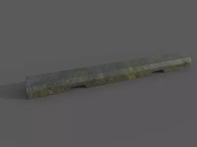 Concrete Barrier Type 5 Low-poly 3D model
