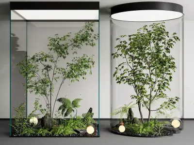 Landscape plant display windows 3D model