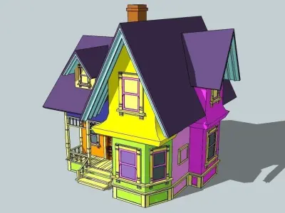 House from an Up animation movie Low-poly 3D model