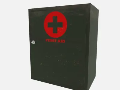 First aid cabinet  Free low-poly 3D model