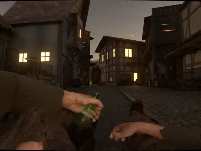 Medieval house street 3D model
