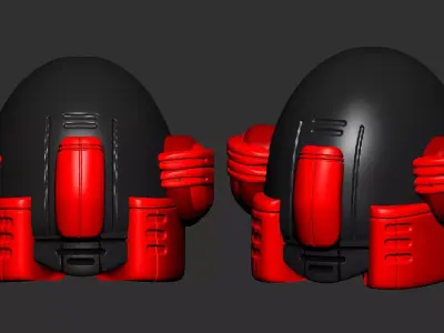 helmet high poly sculpt 3d printable ver 7 3D model 3D model 209