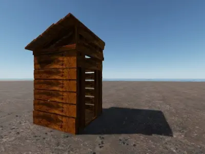 Old Out House Free 3D model