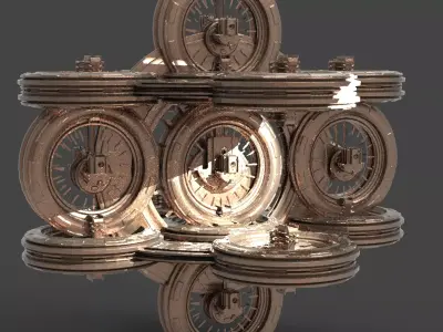 Ancient Alien Star Ring 12  3D model