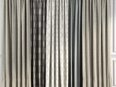 Curtain Set 48 3D model