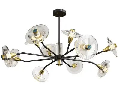 JANICA chandelier made of glass and metal Low-poly 3D model