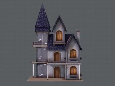 House Cartoon V09 Low-poly 3D model