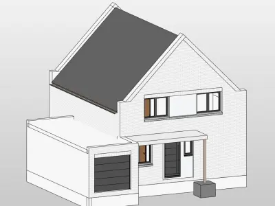 Deutsches Einfamilienhaus single-family house German 3D model