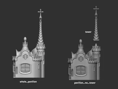 Park Guell Administration Pavilion 3D print model