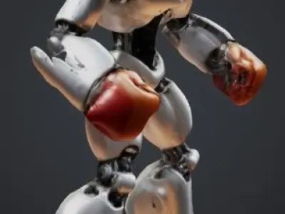 Battle boxer robot 3D model
