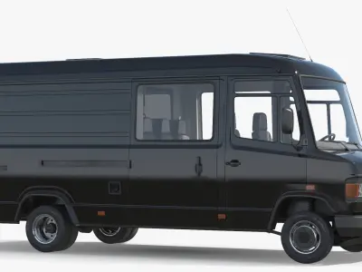  Cargo Freight Passenger Van with Side Windows Black 