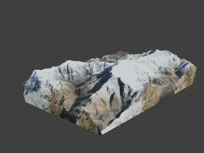 Annapurna III Mountain Low-poly 3D model
