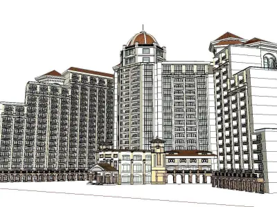 vacation spot-Resort-Fashion Leisure Hotel-0115 3D model