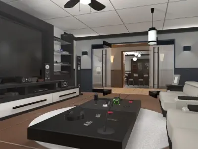 Customizable Furniture Low-poly 3D model