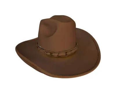 Cowboy Hat Low-poly 3D model