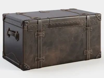 Leather Trunk 3D model