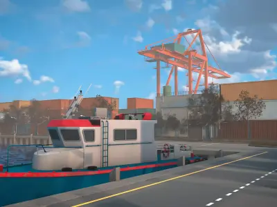 Urban Shipping Yard 3D model