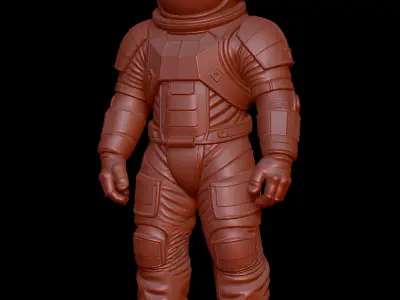 Astronaut 3D Model STL - High Detail Printable Space Suit Figure 3D print model