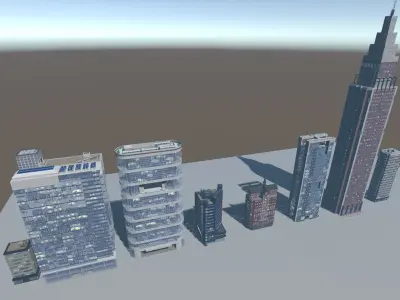 Polygon City Buildings Pack1 Low-poly 3D model