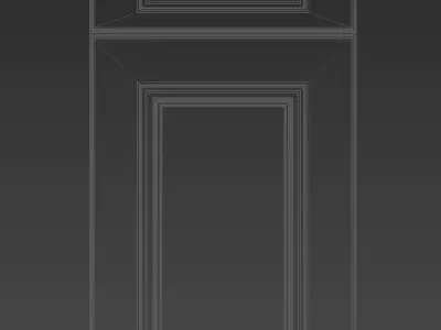 Classic cabinet door 3D model 3D model