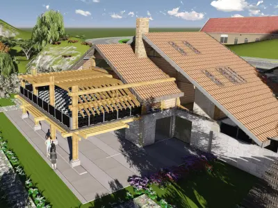 House triangular plan Low-poly 3D model