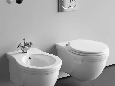 Galassia Ethos Wall Hung WC Art 8439 Art 8440 3D model