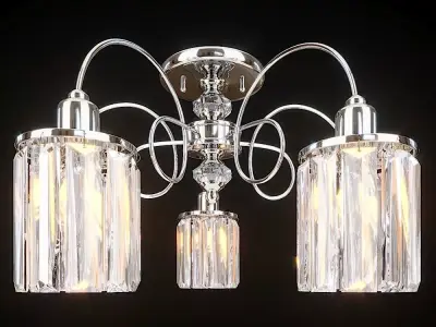 Crystal chandelier Citilux Cindy CL330151 Chrome 3D model