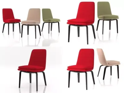 York four dining chairs 3D model