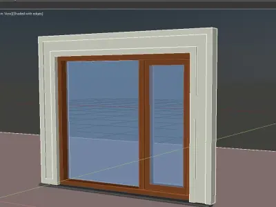 autocad 3d window Free low-poly 3D model