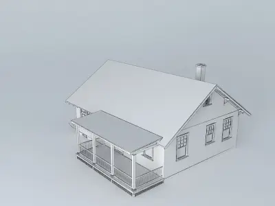 House with roof Free 3D model