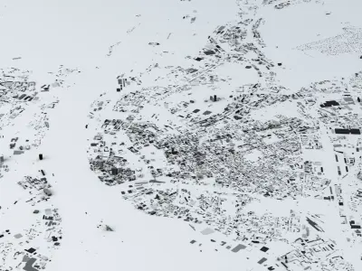 Riga Streets and Buildings 3D model