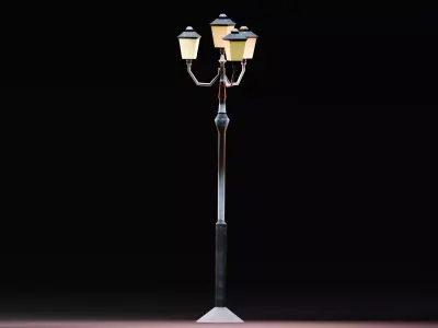 Amusement Park - Lamp Low-poly 3D model