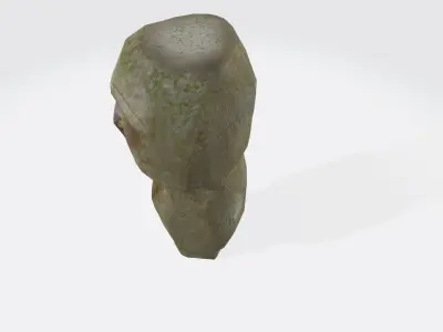 Old stone totem Low-poly 3D model