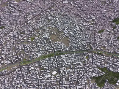 Urmia - 3D City Model Low-poly 3D model