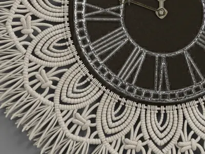 macrame clock 03 3D model