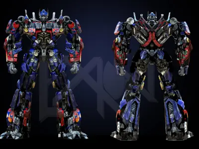 Transformers Optimus Prime DLX DOTM Low-poly 3D model