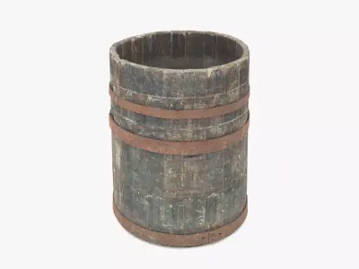 Modular Vat Barrel Low-poly 3D model