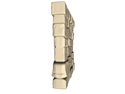 Medieval Stone Wall 2 3D print model