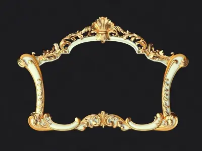 carved mirror 3D model